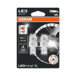 W16W LED Ĺžiarovky OSRAM LEDriving ÄervenĂĄ 12V